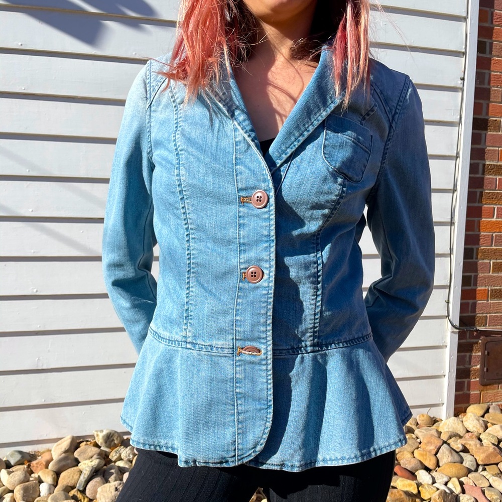 Pilcro and the Letterpress Denim Blazer